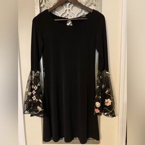 Ariella dress long sleeve embroidered